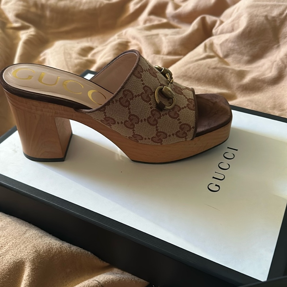 Gucci GG Monogram suede Mules